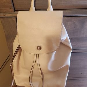 Leather backpack Tori Burch